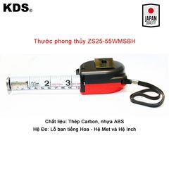 THƯỚC PHONG THỦY TIÊNG HOA 5.5M  KDS ZS25-55