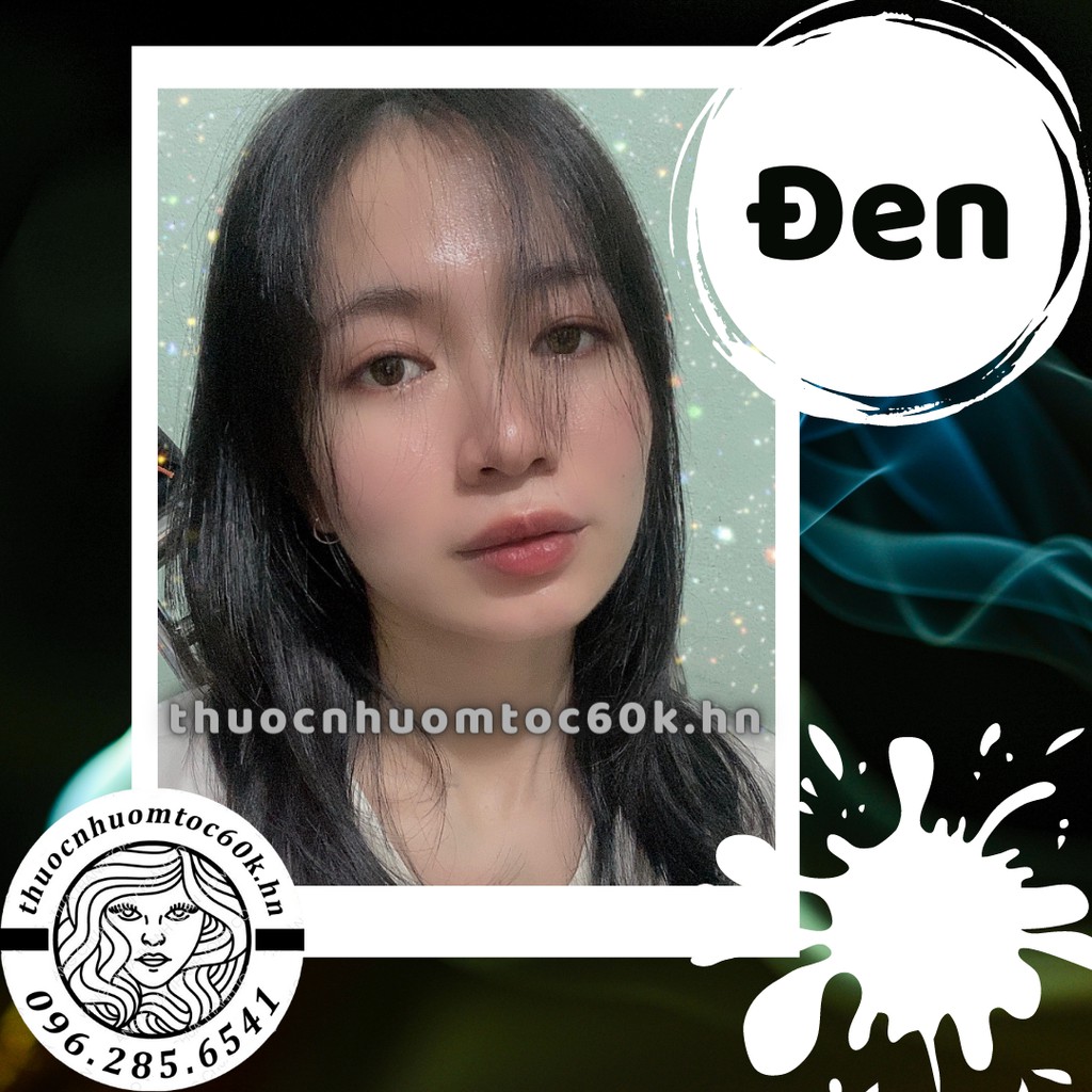 Thuốc nhuộm màu đen thuần kèm trợ dưỡng găng tay thuocnhuomtoc60k.hanoi