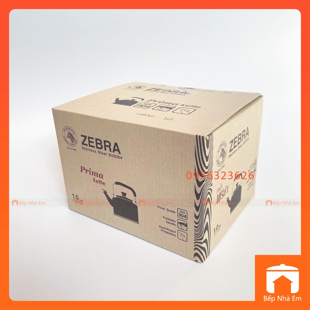 Ấm Đun Nước Zebra Siêu Dày 1.0L Nhỏ Gọn Cao Cấp - Hàng Nhập Khẩu Thái Lan