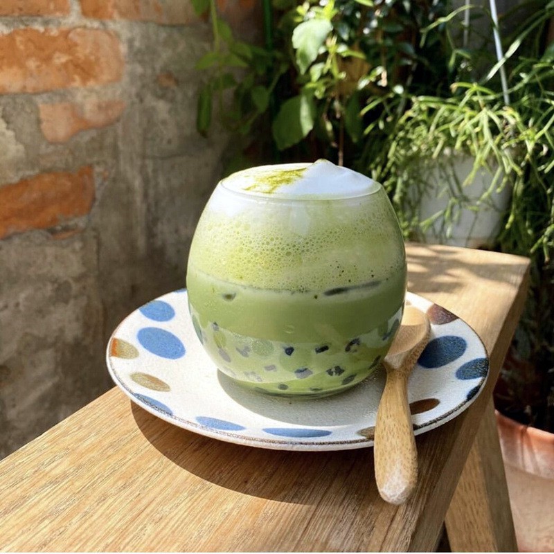 Cốc thủy tinh chịu nhiệt kiểu Bắc Âu cao cấp dùng để uống cà phê đá/soda/sữa tráng miệng bữa sáng dùng trong nhà hàng