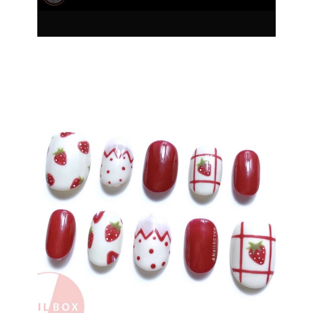 [SALE] Nail box - móng giả mẵu dâu tây [sốc]