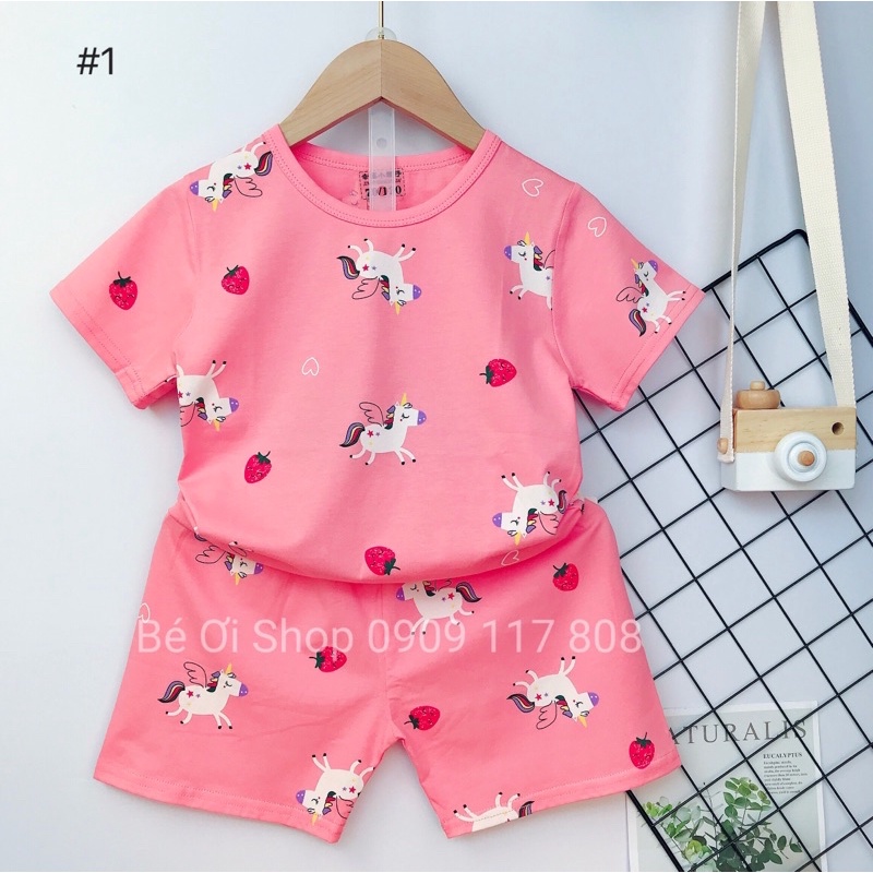 Bộ xuất hàn bé gái 3-6 tuổi (16-24kg) Quần áo trẻ em thun cotton hàng quảng châu cao cấp