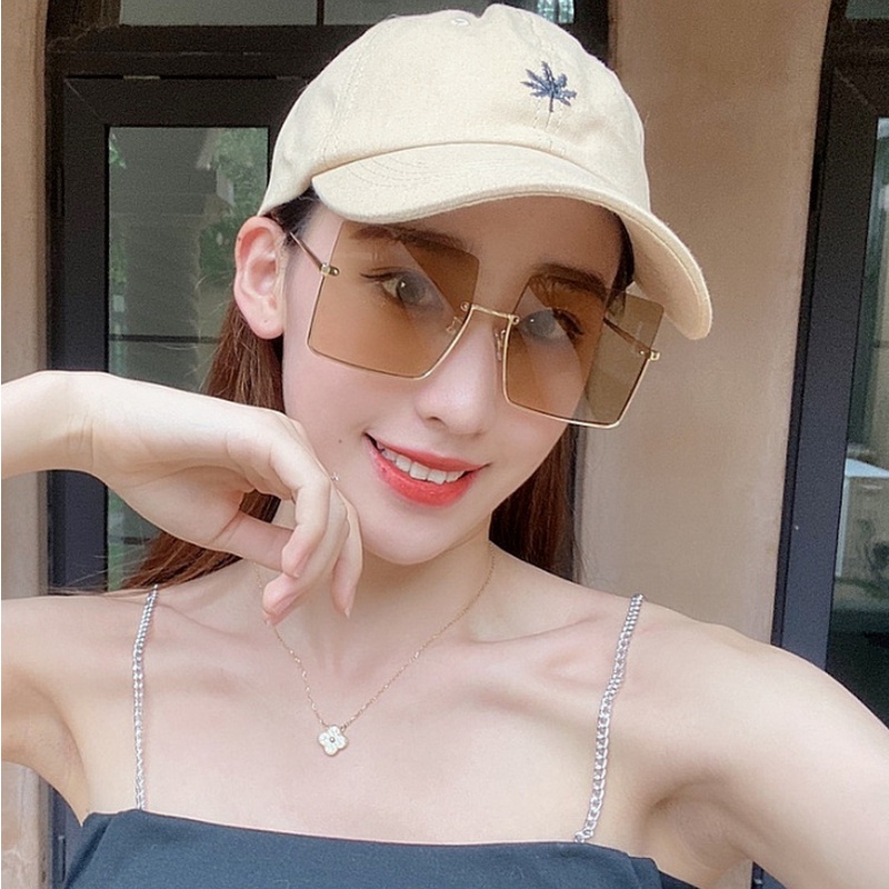(AIMURUSI) COD Kính Mát Gọng Vuông Lớn Thiết Kế Mới Cao Cấp Thời Trang