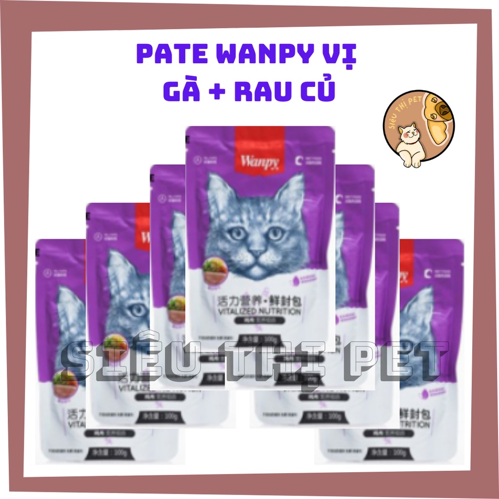 ( Đủ 7 vị )Pate Wanpy cho mèo 80gr giá 1 gói