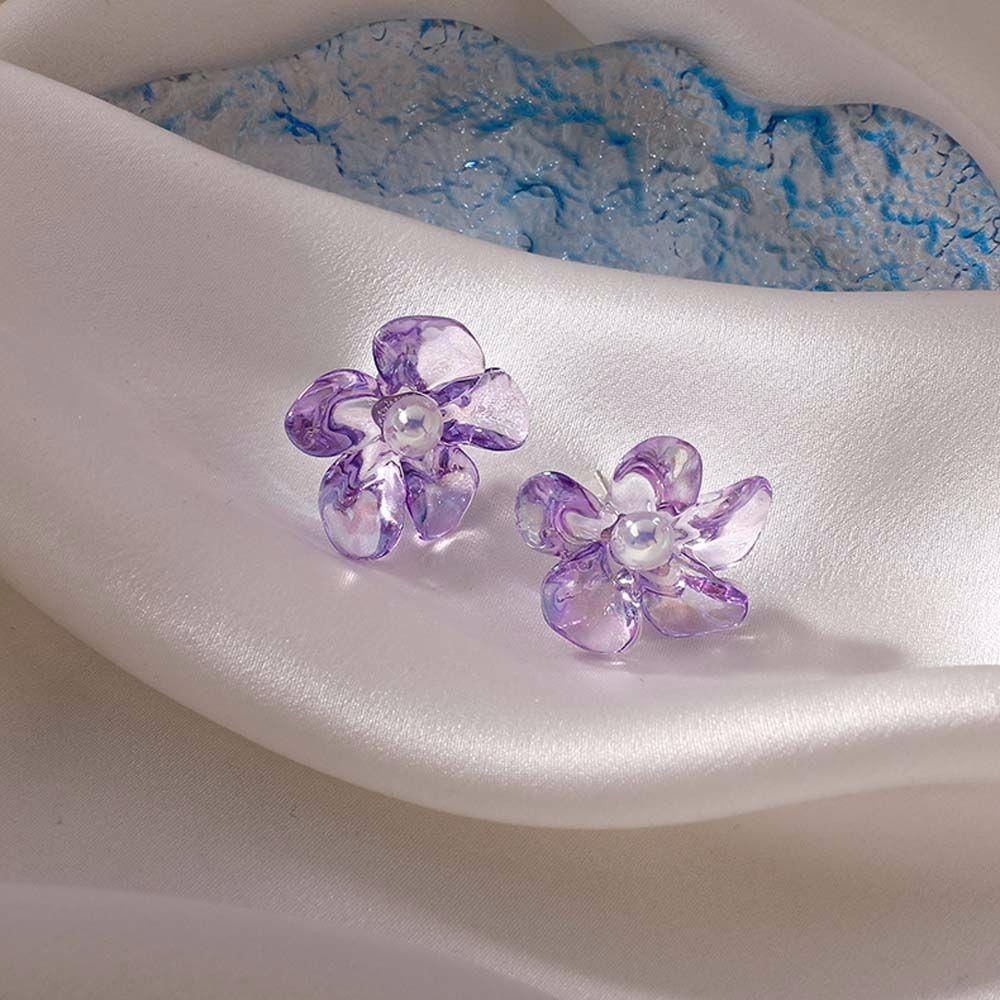 Khuyên Tai Hình Hoa Nhiều Màu Sắc Thanh Lịch Thời Trang Cho Nữ