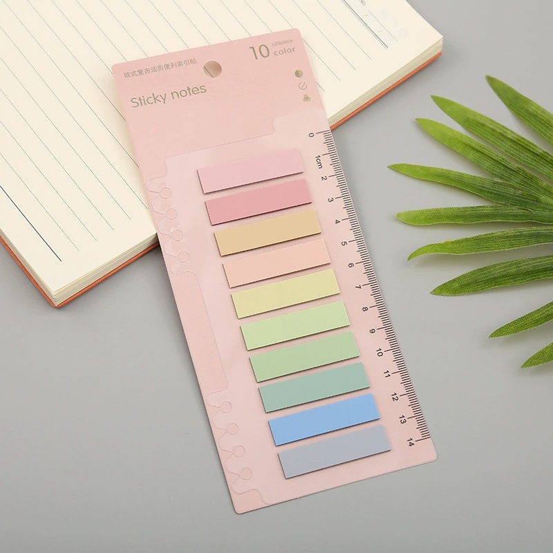 Set 200 tờ giấy ghi chú dạng dán nhiều màu sắc chống thấm nước, giấy note dán, nhãn dán ghi chú
