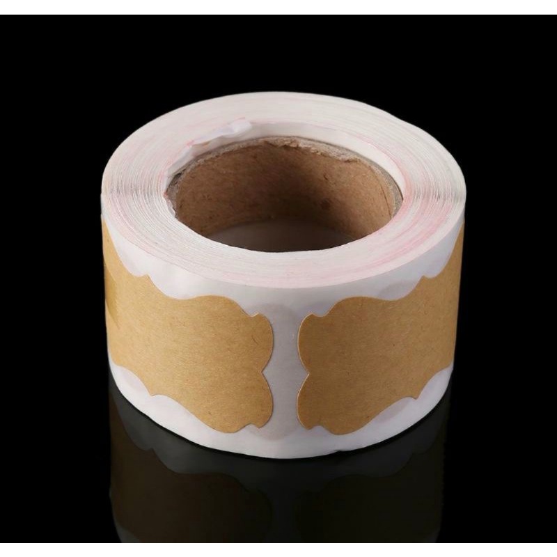 Set 10 mẫu C miếng nhãn dán chai lọ bằng giấy Kraft
