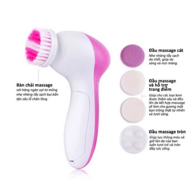 [SALE 10%] Máy rửa mặt massage mặt 5 in 1 Beauty Care Massager