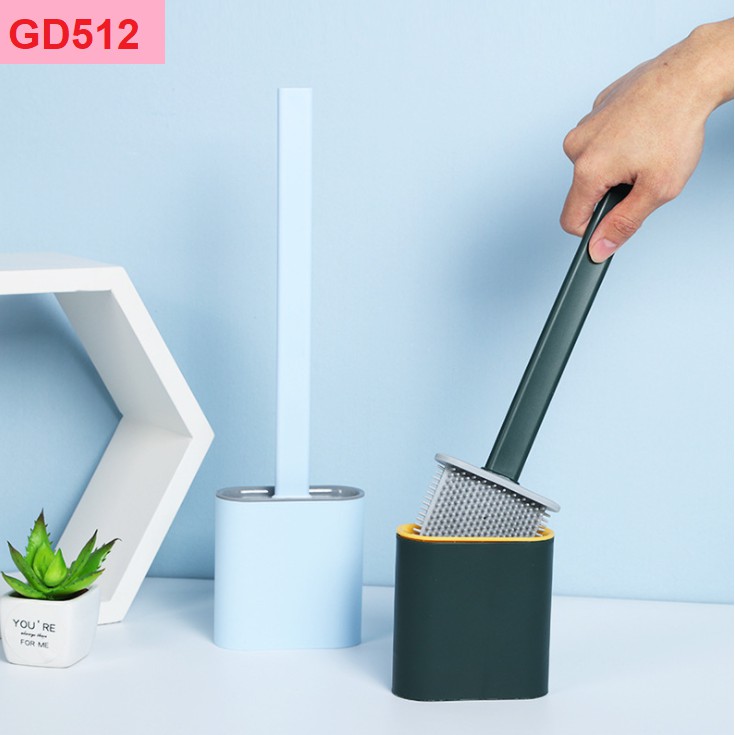 [Mã SKAMSALE03 giảm 10% tối đa 50K đơn 200K] Chổi Cọ Toilet Nhà Vệ Sinh Uốn Dẻo tiện lợi bằng Silicon GD512