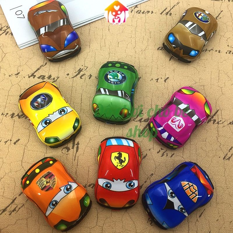 Đồ chơi trẻ em ô tô mini kéo lùi chạy cót nhiều màu chó bé từ 1 đến 4 tuổi