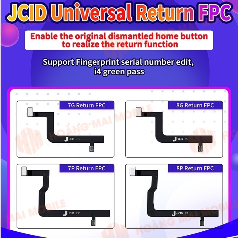 Cáp gắn nút home zin cho iP7/7P/8/8P hãng JC và Luban