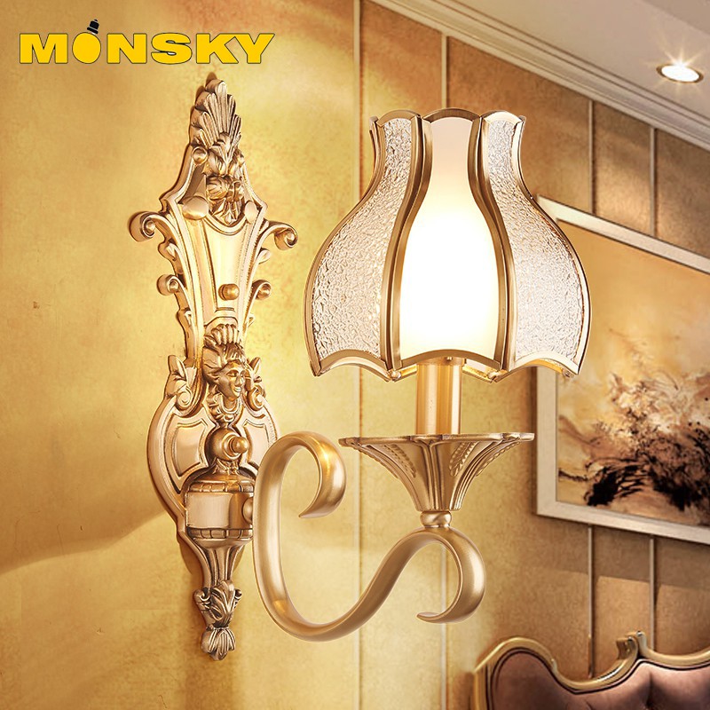 Đèn tường MONSKY GENZA đồng trang trí nội ngoại thất cao cấp