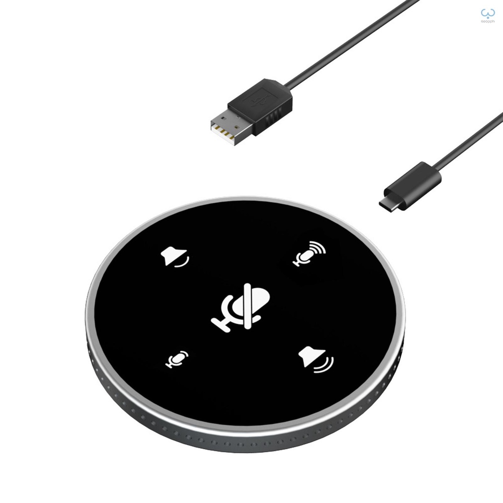 Loa Tích Hợp Micro USB Để Bàn Có Thể Xoay 360 Độ Tiện Dụng° Micro Condenser PC Đa Hướng Có Chức Năng Điều Chỉnh Âm Lượng Tương Thích Với Máy Tính