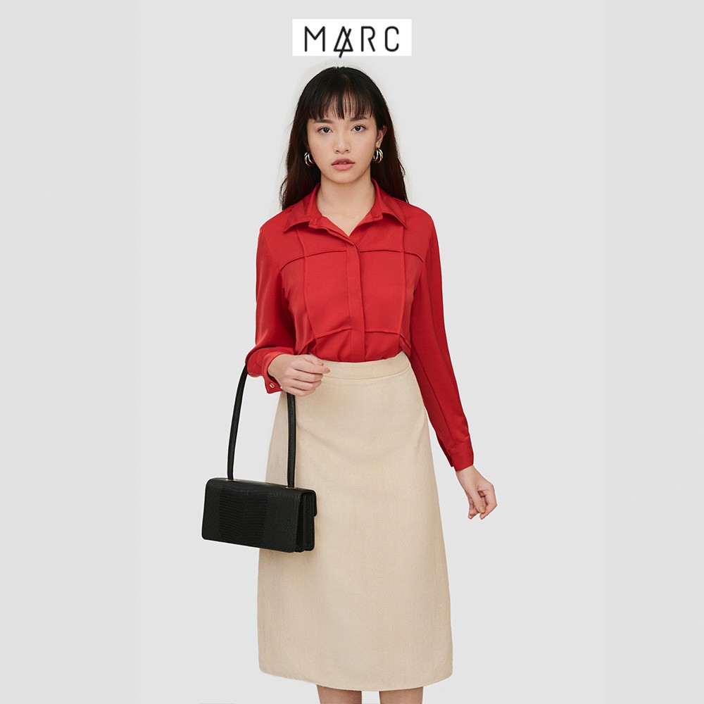 Váy nữ MARC FASHION midi khaki nhung | BigBuy360 - bigbuy360.vn