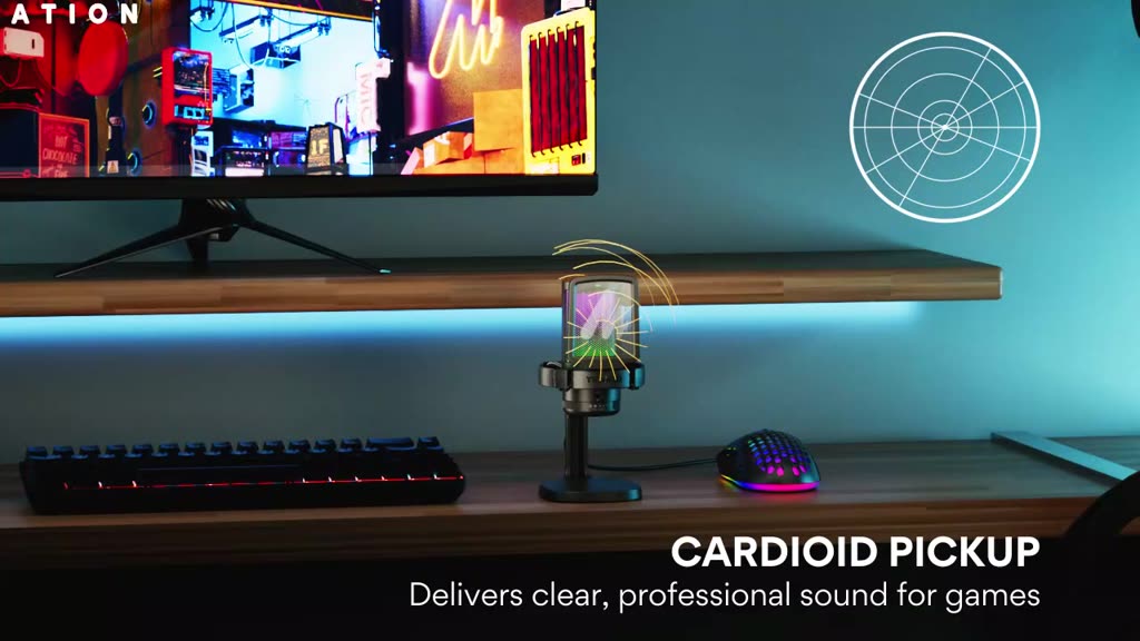 Micro thu âm MAONO DGM20 RGB USB Condenser với độ điều chỉnh lớn/chức năng thiết lập phần mềm cho PC/game/livestream | BigBuy360 - bigbuy360.vn