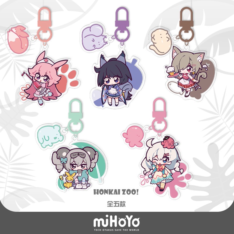 Móc khóa Acrylic Valkyrie Chibi series Honkai Zoo Honkai Impact 3