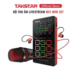 Bộ Mic Livestream Hát Karaoke Chính Hãng Giá Rẻ Takstar MX1 Mini Set Bluetooth, Nhỏ Gọn, Đầy Đủ Phụ Kiện Bảo Hành 1 Năm