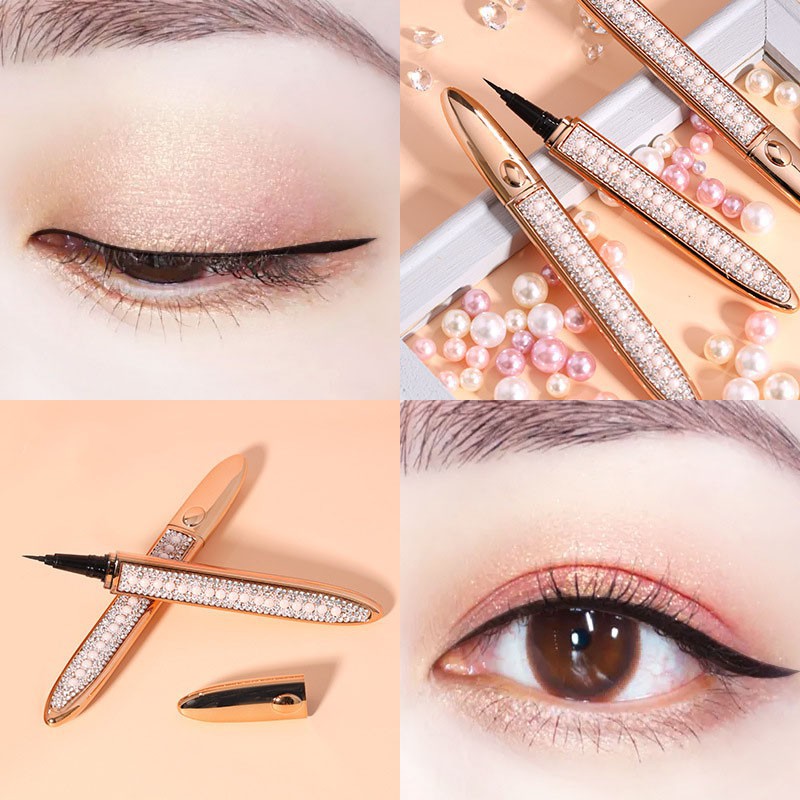 (hàng Mới Về) Bút Kẻ Mắt Dạng Lỏng Màu Đen Nhanh Khô Lâu Trôi Không Thấm Nước 2 Trong 1 Cho Nữ | BigBuy360 - bigbuy360.vn