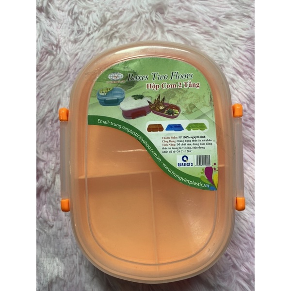 HỘP CƠM 2Ngăn Chữ Nhật Trung Việt