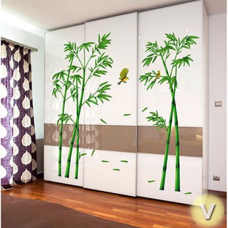 Decal dán tường Cây tre