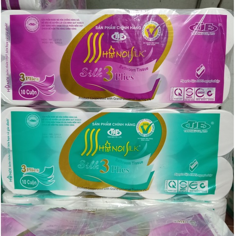COMBO 2 BỊCH GIẤY VỆ SINH 3 LỚP 10 CUỘN/BỊCH