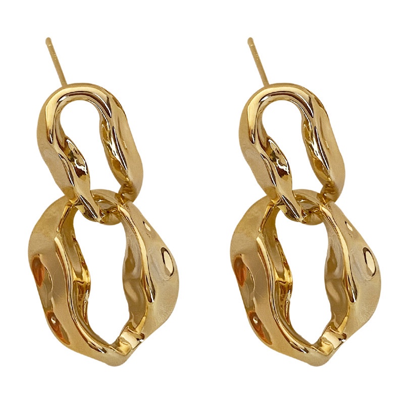 Bông tai mạ bạc 925 thiết kế hình học độc đáo thời trang 2021