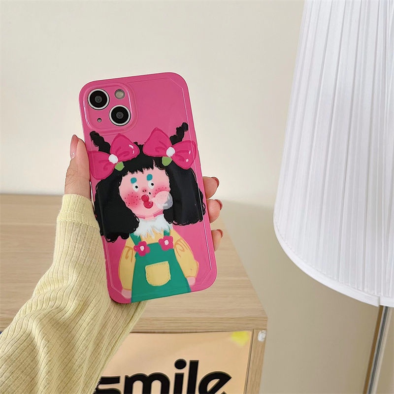 Ốp Điện Thoại Silicon Dẻo Họa Tiết Hoạt Hình Cô Gái Nhật Hàn Dễ Thương Cho Iphone11 12 Xs XR 8P 13