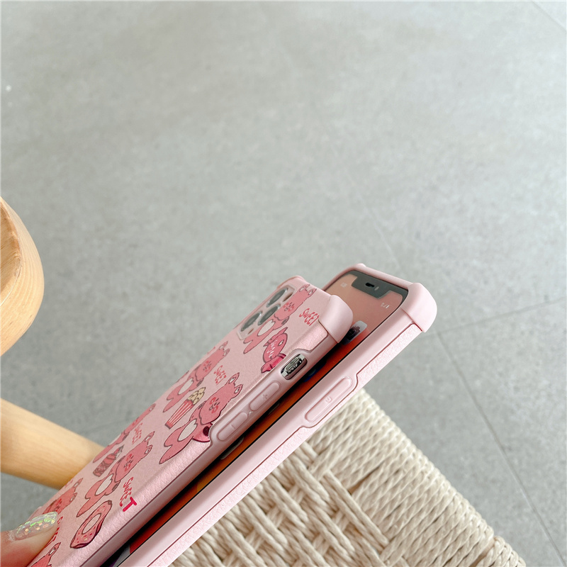 Ốp Lưng Da Mềm Chống Rơi In Hình Gấu Cho Iphone 12 Pro Max Ip11 X Xr 6 7 8 Plus | BigBuy360 - bigbuy360.vn