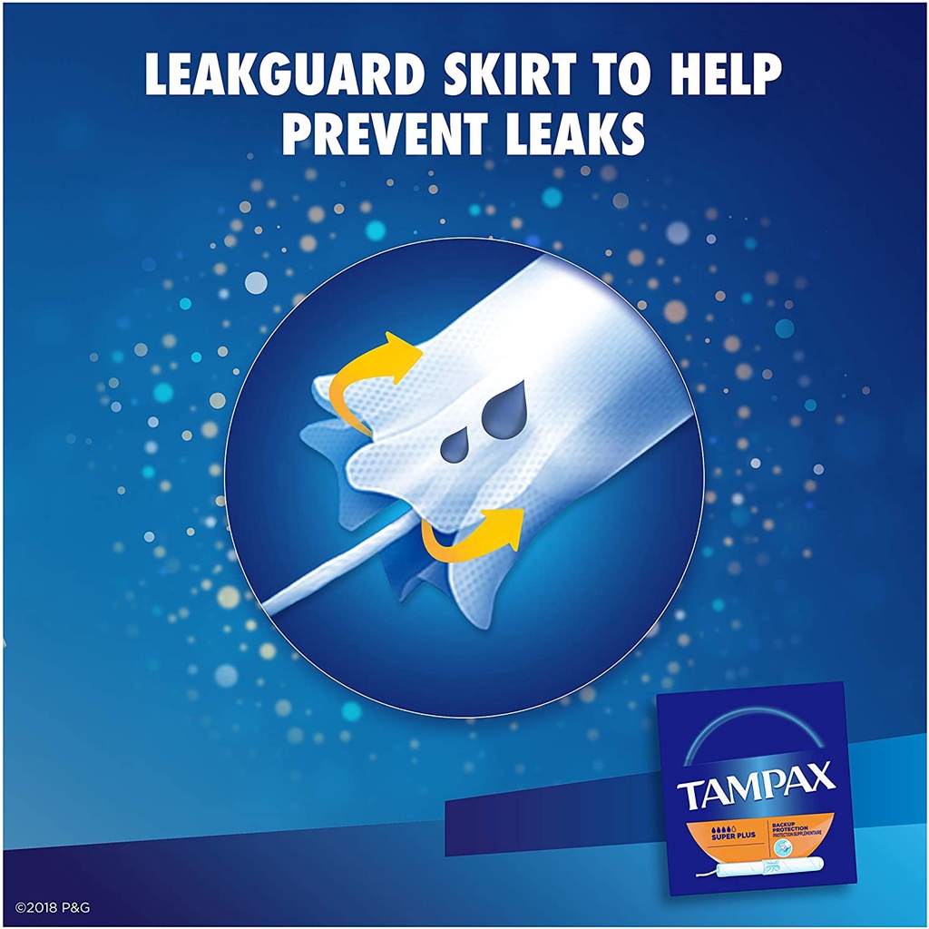 Tampax Cardboard Tampon Super Plus loại 4 giọt 40 miếng cán giấy không mùi