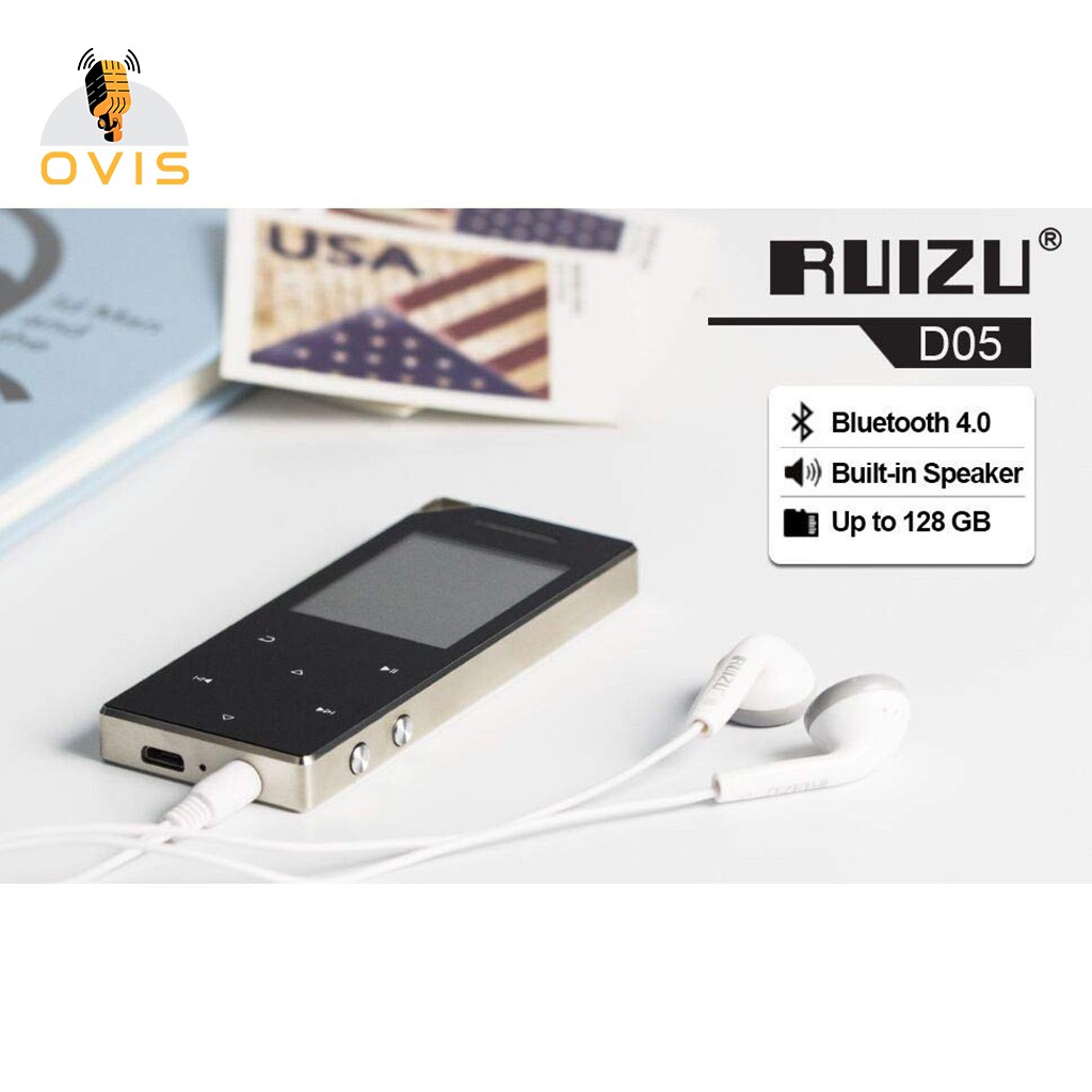 Ruizu D15 - Máy Nghe Nhạc Bluetooth, Phím Cảm Ứng (8Gb)