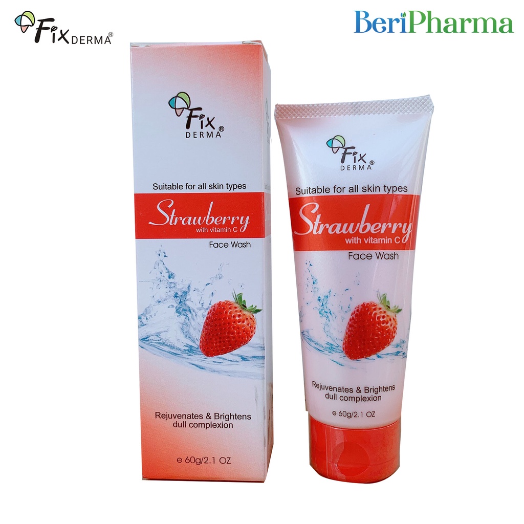 Fixderma Sữa Rửa Mặt Trẻ Hóa Da Strawberry Face Wash 60g