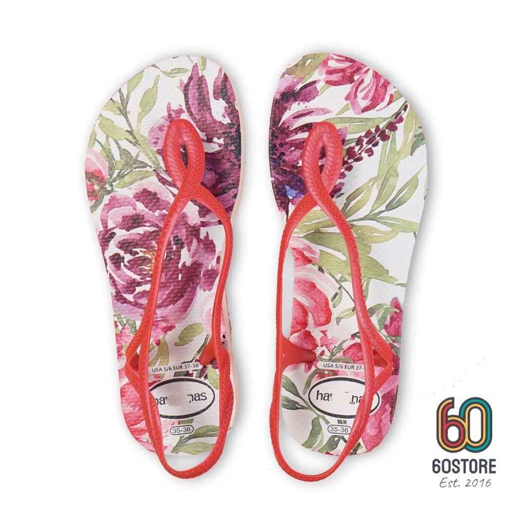 Sandal Havaianas Nữ Thái Lan Đế Hoa Dép Quai Hậu Nữ Đi Biển Giày Quai Hậu Cao Su Chống Trơn Trượt Cao Cấp Hàng Xịn Đẹp