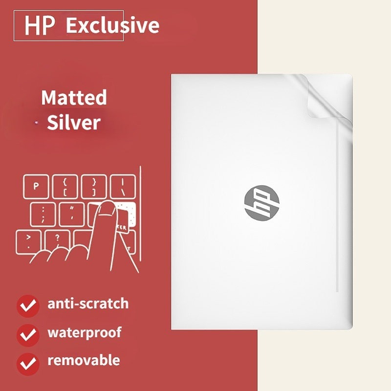 Miếng Dán Laptop HP Matte Silver Clear Sides Skin 14 '' 15.6 '' 13 '' Inch Ốp Lưng HP Pavilion 14S 1