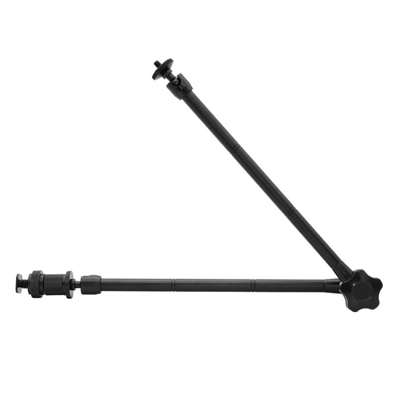 20Inch Adjustable Articulating Friction Magic Arm with Hot Shoe Mount for LED Light DSLR Rig LCD Monitor