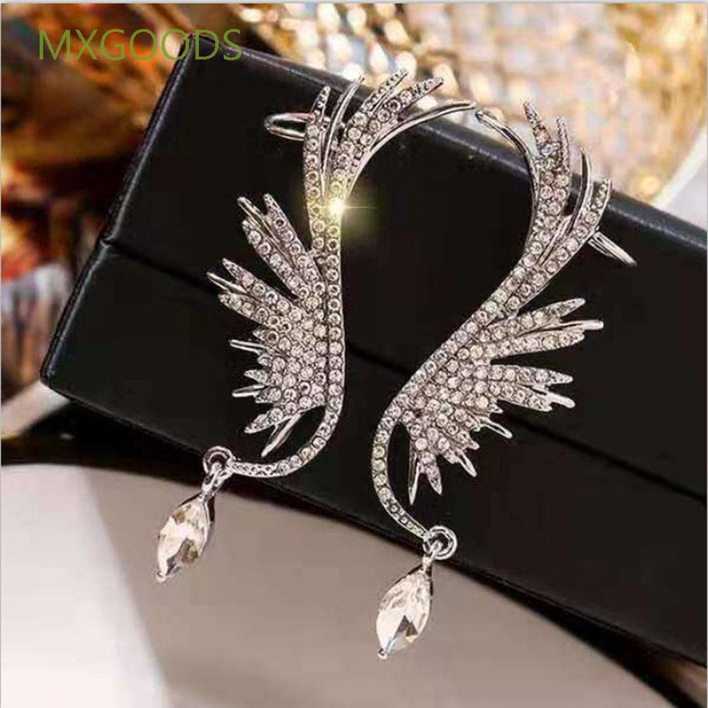 MXGOODS Hanging Zircon Angel Wings Jewelry|Stud Erring