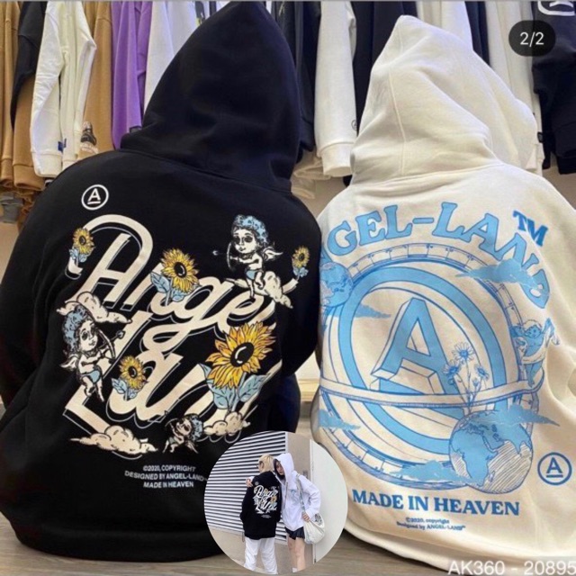 Áo Khoác Nỉ Nam Nữ Form Rộng Unisex Hàng QC Dày Dặn Áo Khoác Khoá Kéo Nỉ Ngoại Jackets Thun Nỉ in ANGEL-LAND A - AK3360