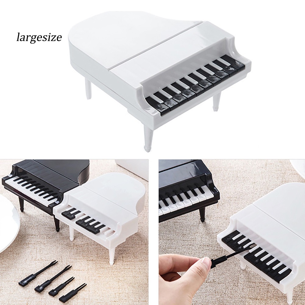 Set 9 Nĩa Ăn Trái Cây Hình Đàn Piano Độc Đáo Với Kích Thước 12.5cm X 1.5cm