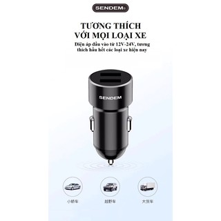 Tẩu sạc ô tô SENDEM D7 k