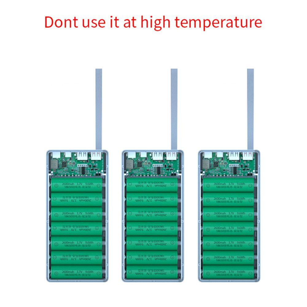Pin Sạc Dự Phòng Không Dây Hai Cổng USB Có Đèn LED 14 X 18650 Giá Đỡ