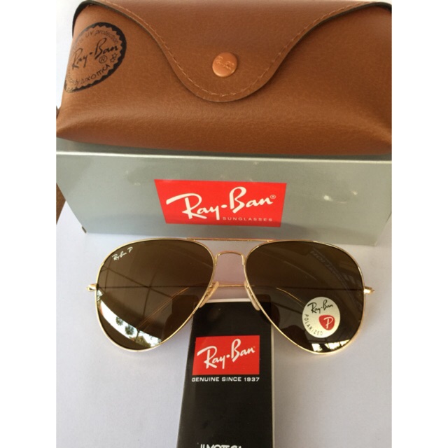 Mắt kính nam nữ Rayban P màu trà avatar mắt polazoid chuẩn auth