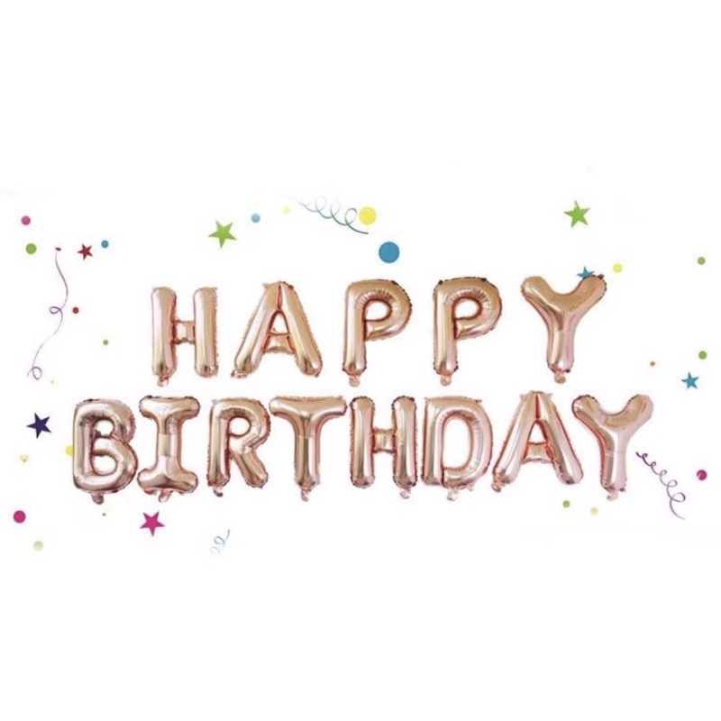Bong bóng chữ Happy Birthday