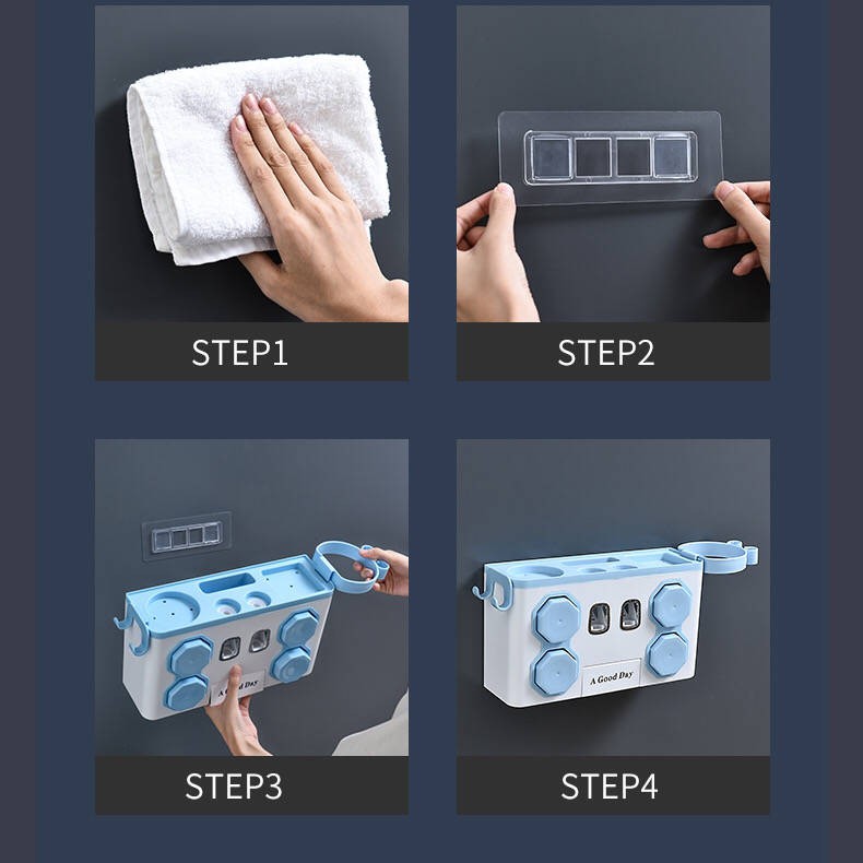 kệ lò vi sóngđời Hộp đựng bàn chải đánh răng Kệ khử trùng thông minh không có lỗ thủng | BigBuy360 - bigbuy360.vn