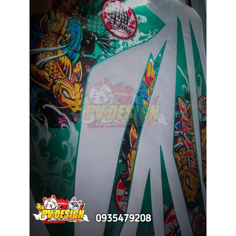 Tem galaxy cá chép phối màu theo yêu cầu