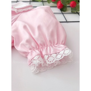 ĐẦM SMOCK ANNIE HỒNG PHẤN CỔ VIỀN REN
