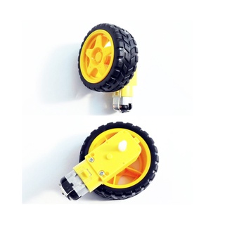 Động cơ DC giảm tốc vàng và bánh xe