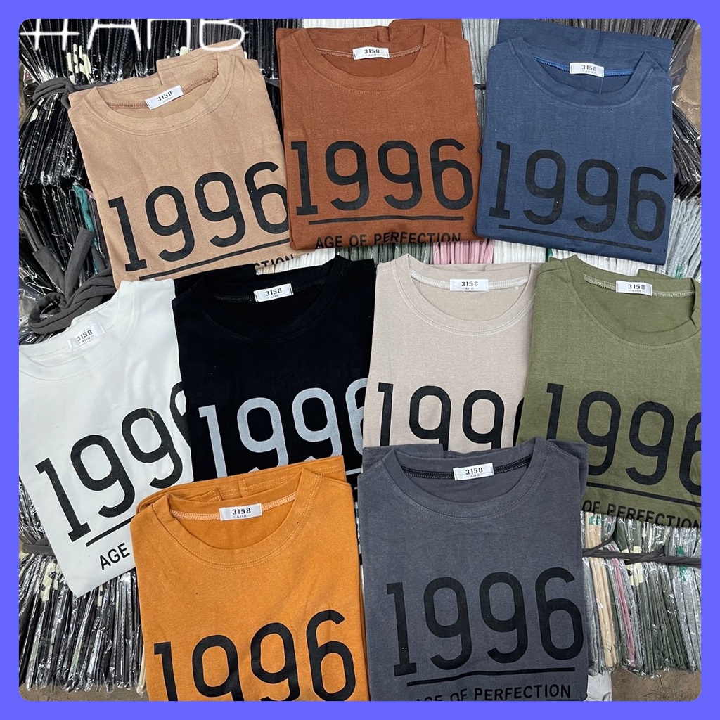 Áo phông nam nữ oversize tay lửng áo đôi in số 1996 cá tính vải cotton khô cao cấp hottrend mùa hè ẢNH SHOP TỰ CHỤP