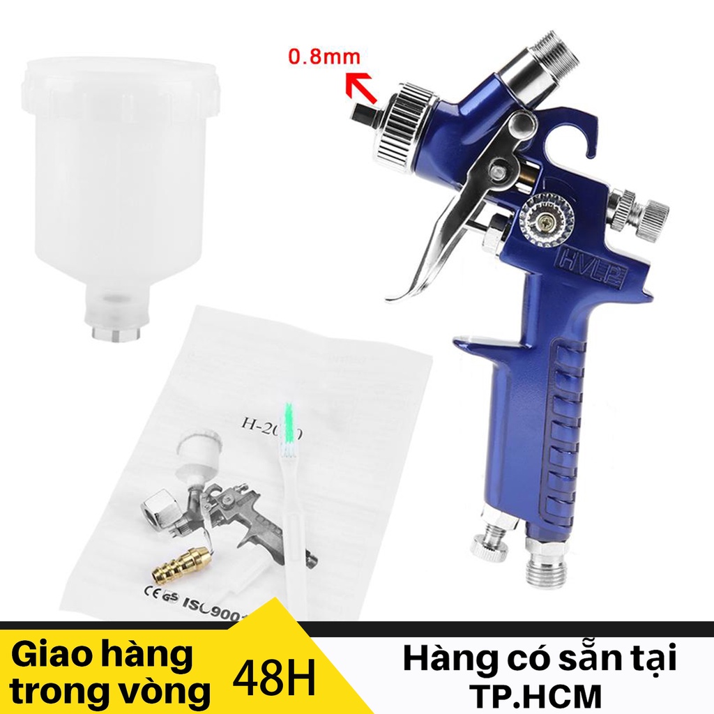 Súng Phun Sơn Áp Suất H-2000 Chuyên Nghiệp Vòi 0.8 / 1.0mm Đa Năng Tiện Dụng