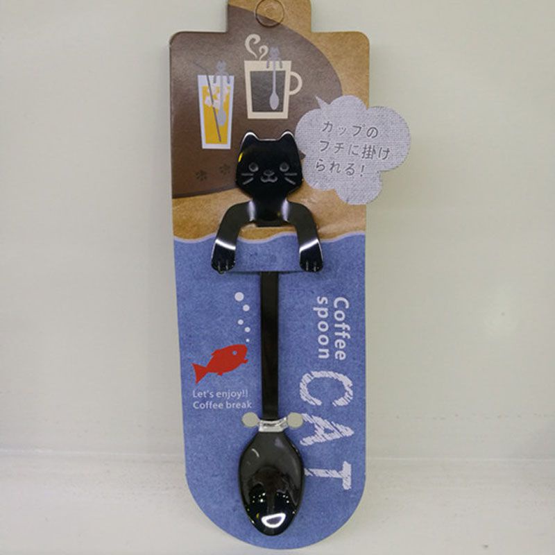 Bộ 4 Muỗng Cà Phê Hình Mèo Bằng Thép Không Gỉ