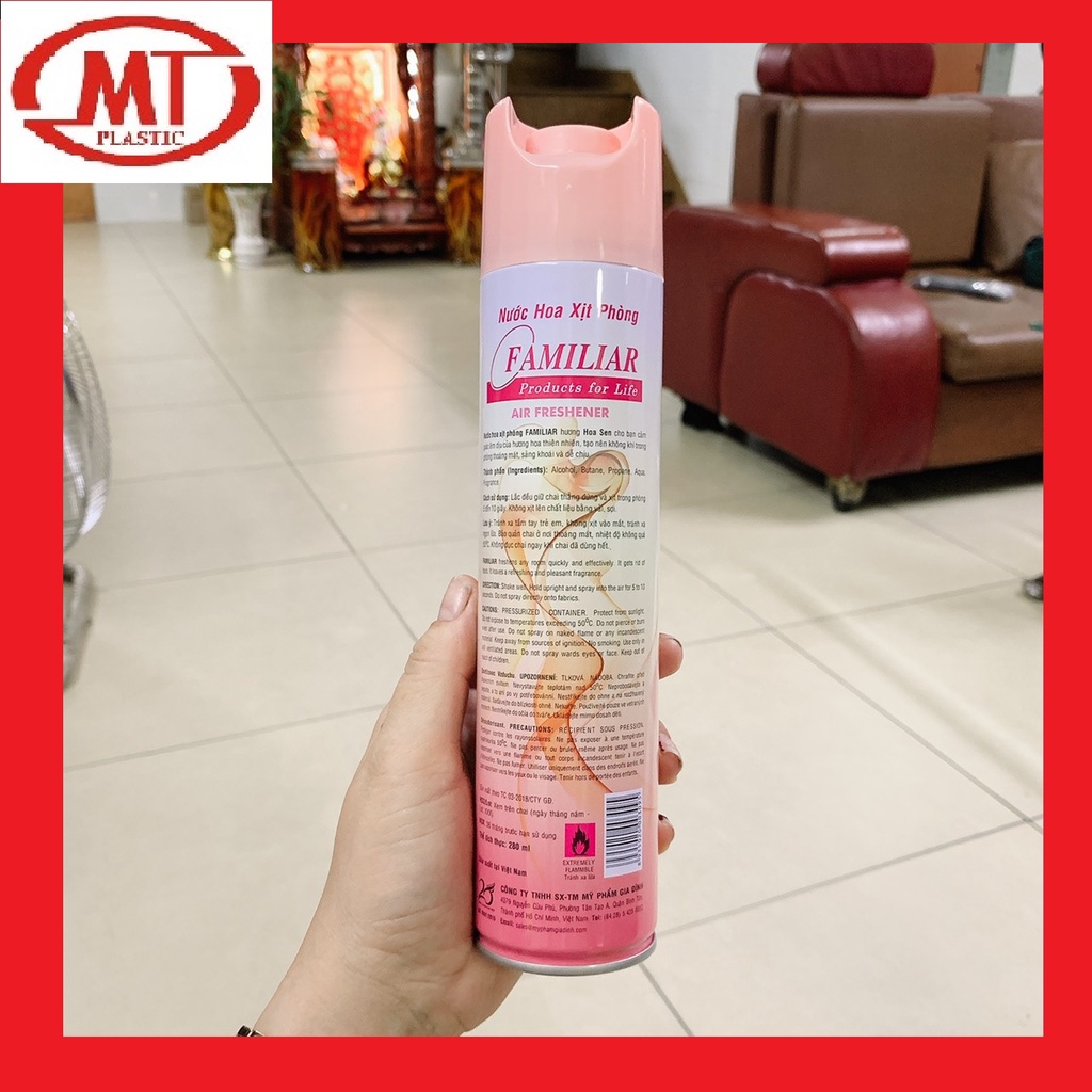 Xịt khử mùi Familiar chai 250ml, xịt phòng familiar siêu thơm mát date mới