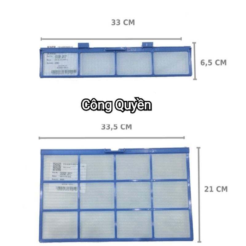 Lưới lọc máy lạnh Panasonic inverter 1hp 1.5 hp